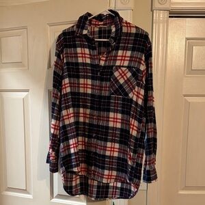 LA MIEL Red and Blue Plaid Shirt